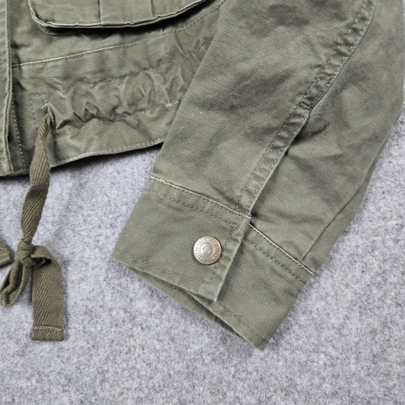 NWT Aeropostale Jacket Womens Small Green Utility Pockets Full Zip Lightweight - Picture 5 of 16